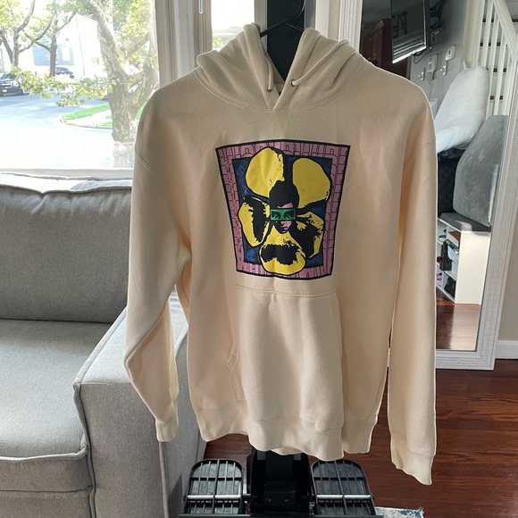💥 Accepting offers on NWT Obey Hooded Graphic Sweatshirt in Cream Men’s Sz S - Picture 3 of 6
